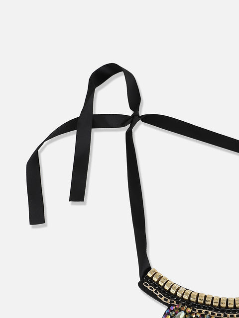 Silver Plated Designer Stone Party Necklace