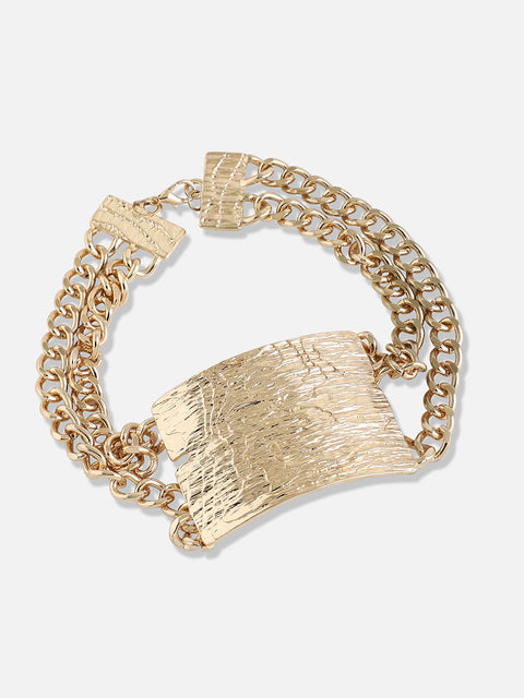 Gold Plated Designer Stone Party Necklace