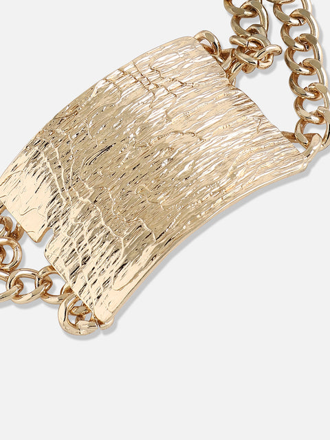 Gold Plated Designer Stone Party Necklace