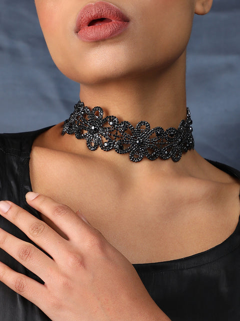 Silver Plated Designer Party Necklace