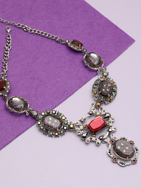 Gold Plated Designer Stone Necklace