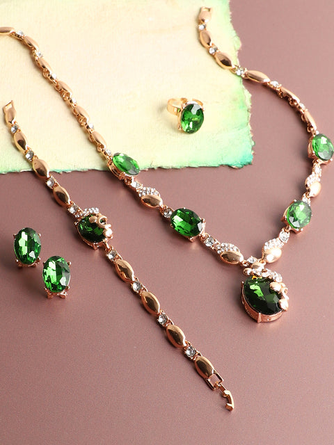 GOLD PLATED DESIGNER JEWELLERY SET