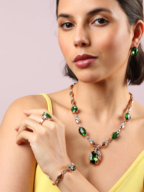 GOLD PLATED DESIGNER JEWELLERY SET