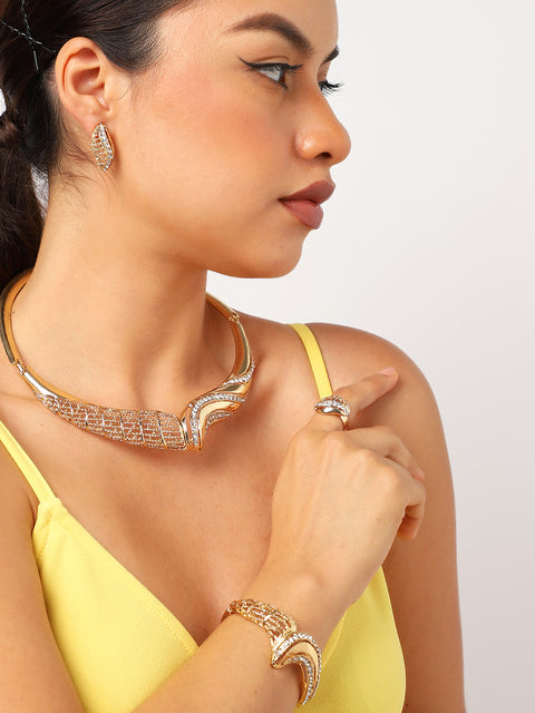 GOLD PLATED DESIGNER JEWELLERY SET