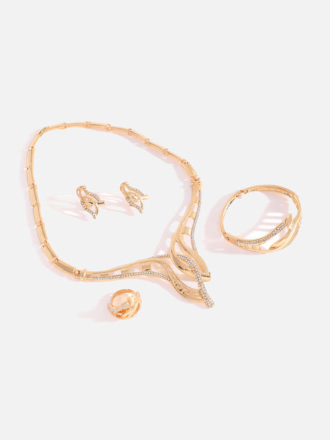 GOLD PLATED DESIGNER JEWELLERY SET