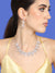 GOLD PLATED PARTY DESIGNER STONE NECKLACE AND EARRING SET FOR WOMEN