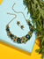 Gold Plated Designer Stone Necklace and Earring Set