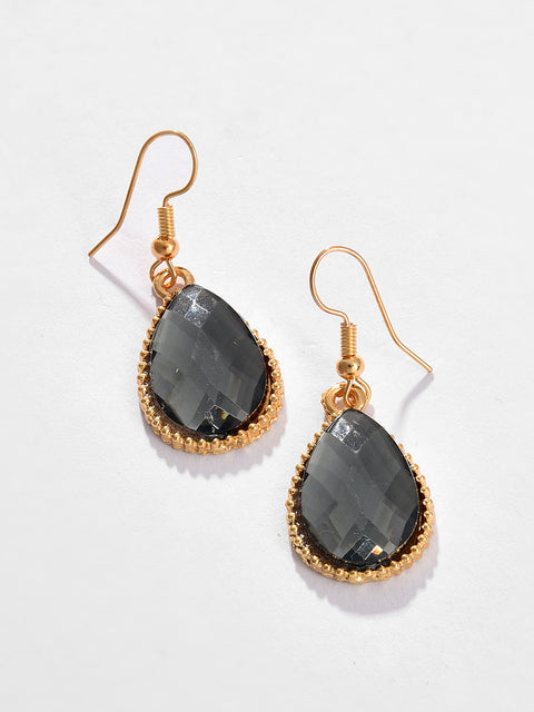 Gold Plated Designer Stone Necklace and Earring Set