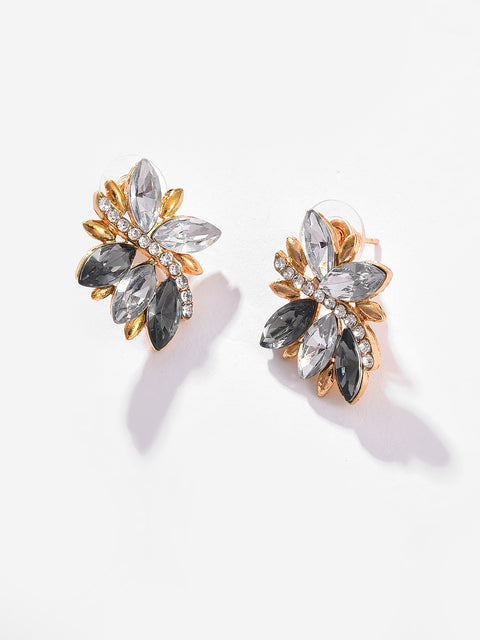 Gold Plated Designer Stone Necklace and Earring Set