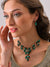 Gold Plated Designer Stone Necklace and Earring Set