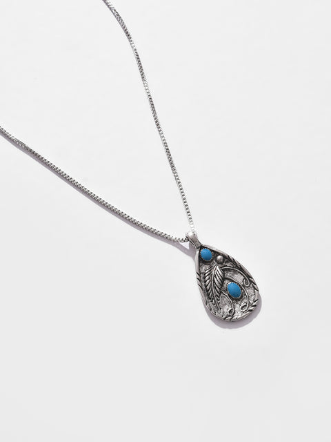 Silver Plated Designer Stone Pendant Chain