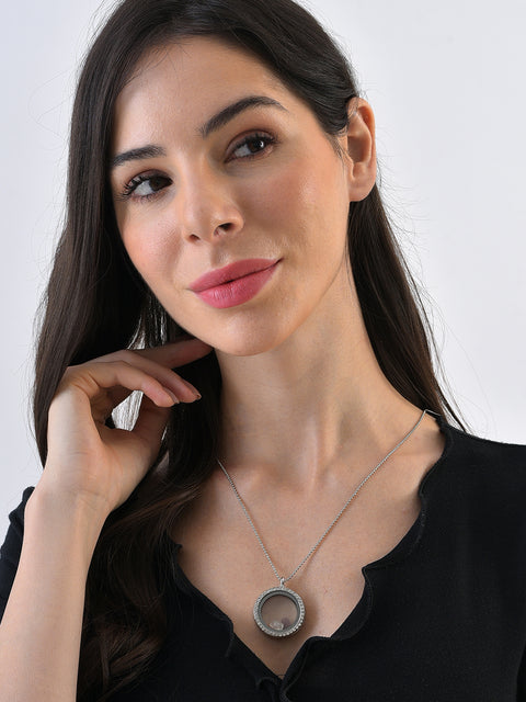 Silver Plated Designer Pendant Chain