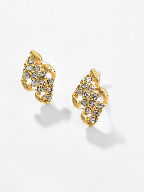 Gold Plated Designer Stone Necklace, Earrings, Bracelet and Ring Set Jewellery Set