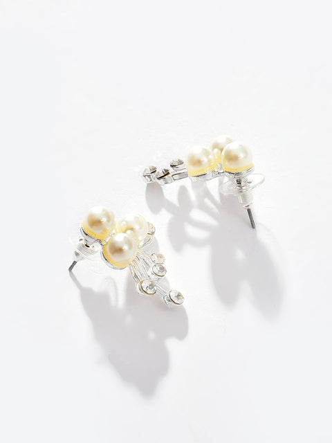 Silver Plated Designer Stone Necklace and Earring Set Jewellery Set