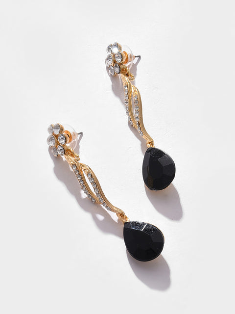 Gold Plated Designer Stone Necklace and Earring Set Jewellery Set