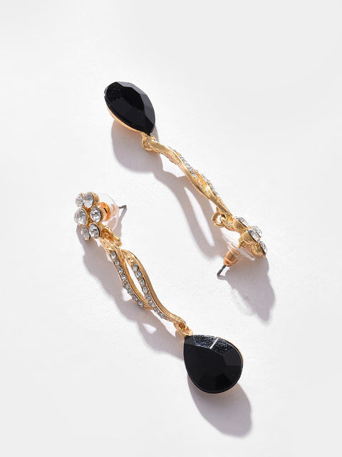 Gold Plated Designer Stone Necklace and Earring Set Jewellery Set