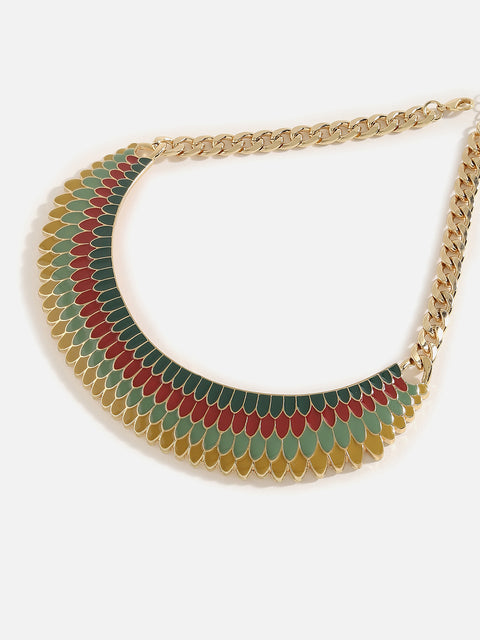 Gold Plated Designer Stone Necklace