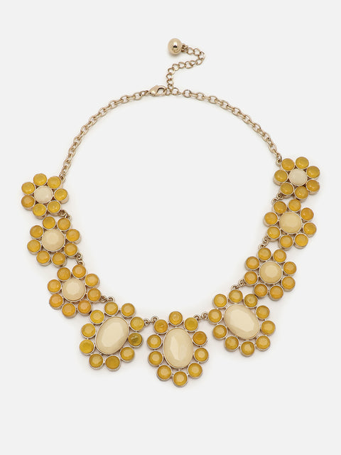 Gold Plated Designer Stone Necklace