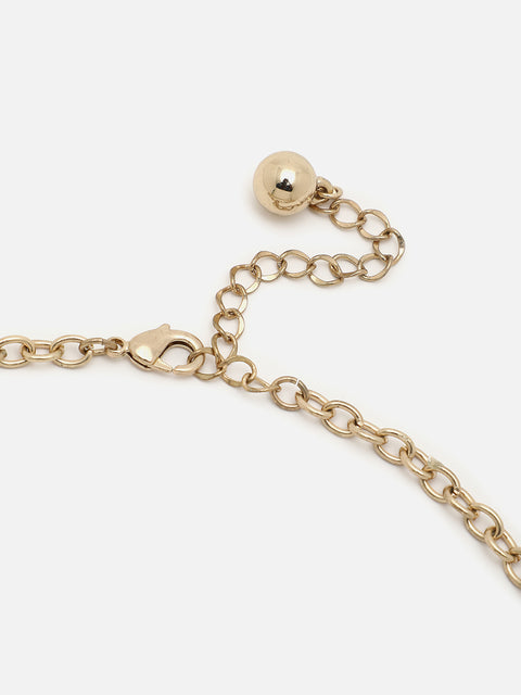 Gold Plated Designer Stone Necklace