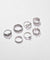 Pack of 7 Silver Plated Designer Ring