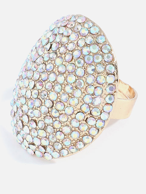 Gold Plated Designer Stone Ring