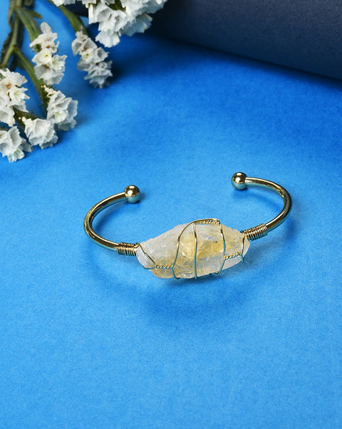 Gold Plated Designer Stone Bracelet