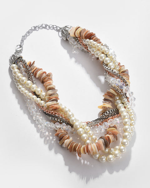 Silver Plated Pearl Necklace