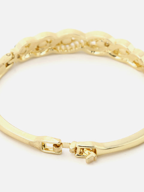 Gold Plated Designer Stone Bracelet
