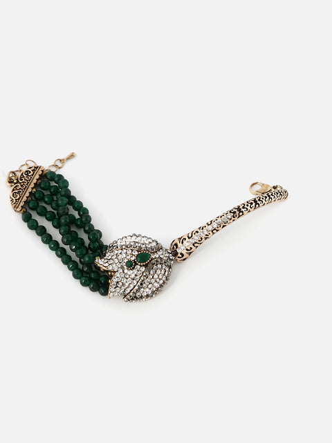 Gold Plated Designer Stone Bracelet