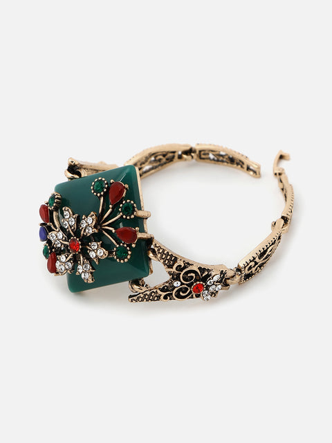 Gold Plated Designer Stone Bracelet