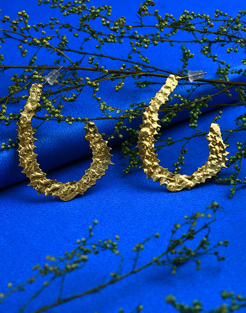 Gold Plated Designer Geometric Studs