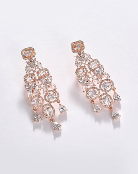 Silver Plated Designer Drop Earring