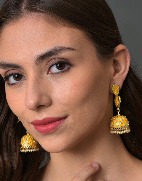 Gold Plated Designer Jhumkas