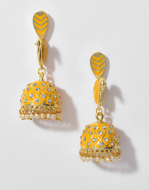 Gold Plated Designer Jhumkas