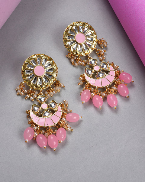 Kundan Beaded Jhumkas
