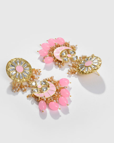 Kundan Beaded Jhumkas