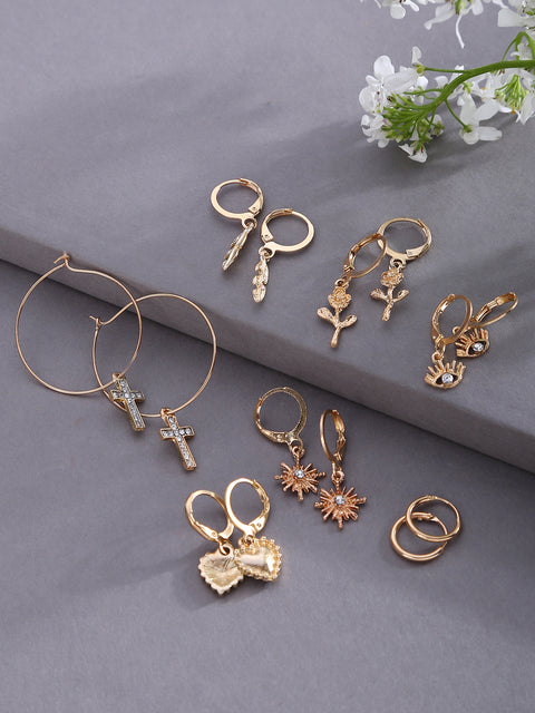 SOHI Designer set 0f 6 Earrings