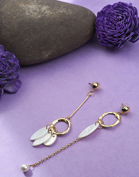 Gold Plated Pearl Beaded Drop Earring