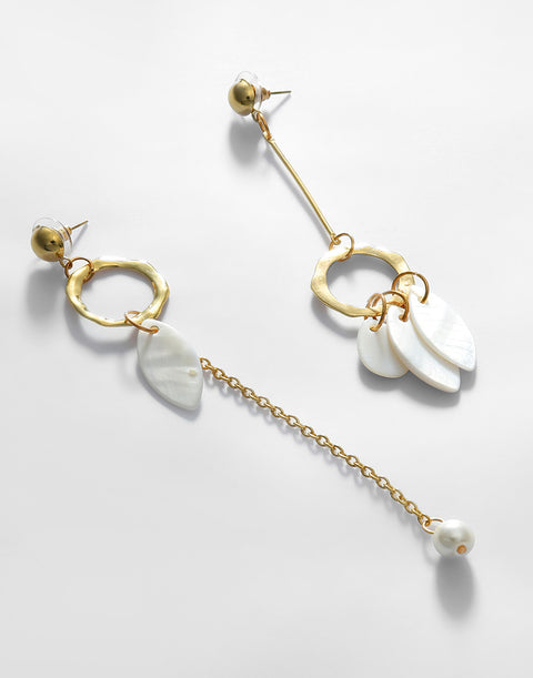 Gold Plated Pearl Beaded Drop Earring