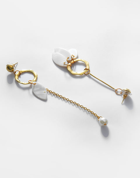 Gold Plated Pearl Beaded Drop Earring