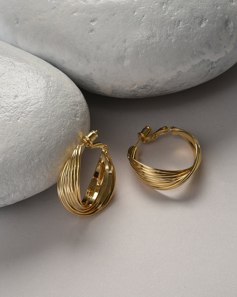 Gold Plated Designer Hoop Earring