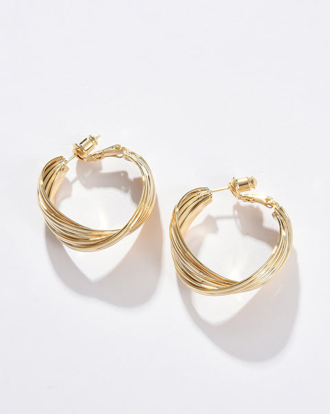 Gold Plated Designer Hoop Earring
