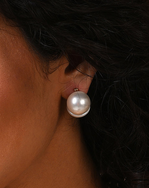 Gold Plated Pearl Stud