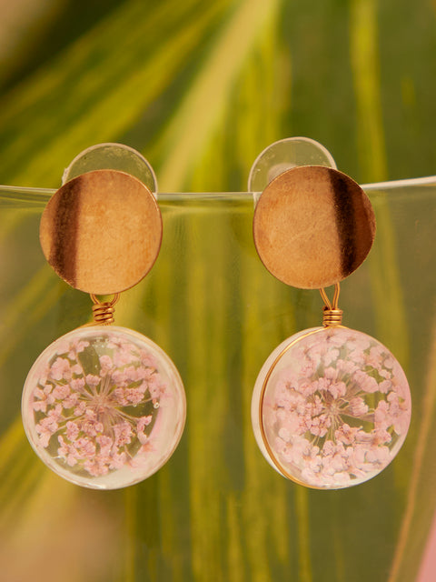 Gold Plated Designer Stone Drop Earring