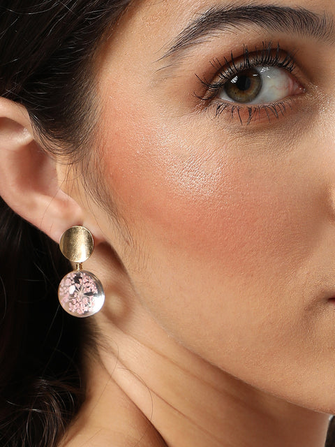 Gold Plated Designer Stone Drop Earring