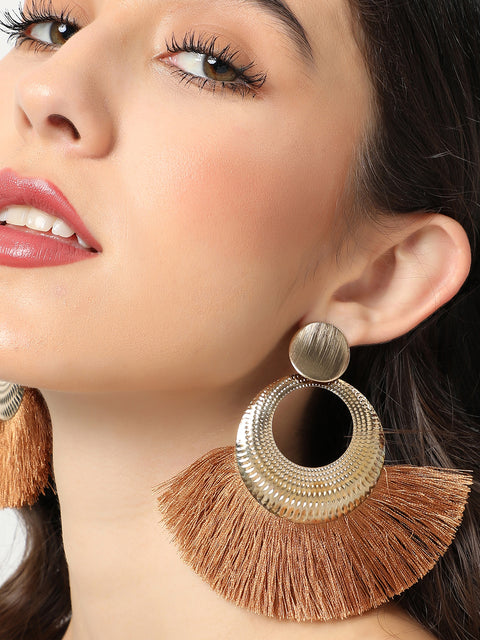 Gold Plated Designer Drop Earring
