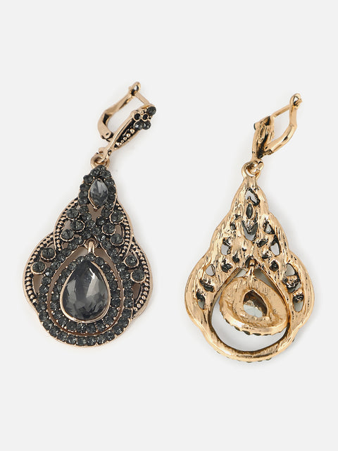 Gold Plated Designer Stone Stud