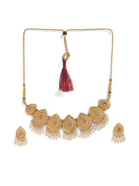 Gold-Plated Contemporary Jewellery Set