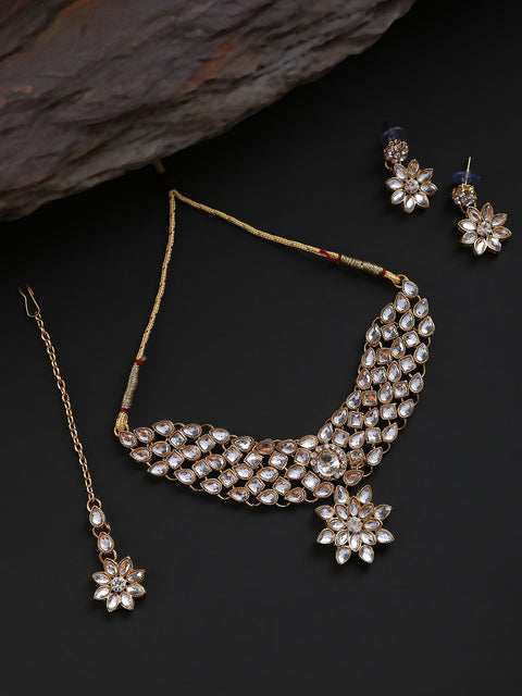 Gold-Plated Contemporary Jewellery Set