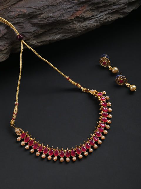 Gold-Plated Contemporary Jewellery Set